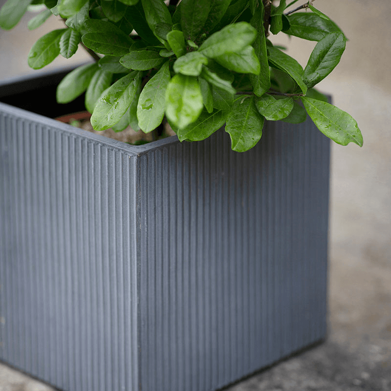 Siddington Set of 3 Square Planters, Grey