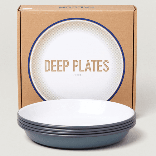 Image showing the Deep Plates Set of Four, Pigeon Grey product.