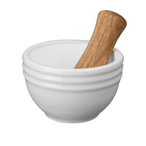 Image showing the James Martin Cook Pestle & Mortar, Soft Grey product.