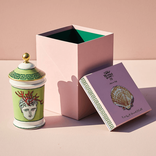 Image showing the Il Viaggio Di Nettuno Container vase, H20cm, Moss Green product.
