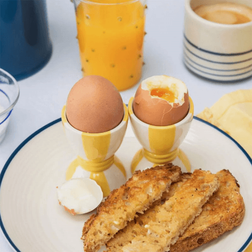 Image showing the Striped Egg Cup, Yellow product.