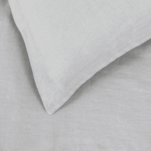 Image showing the Washed Linen Linen King Size Fitted Sheet, Grey product.