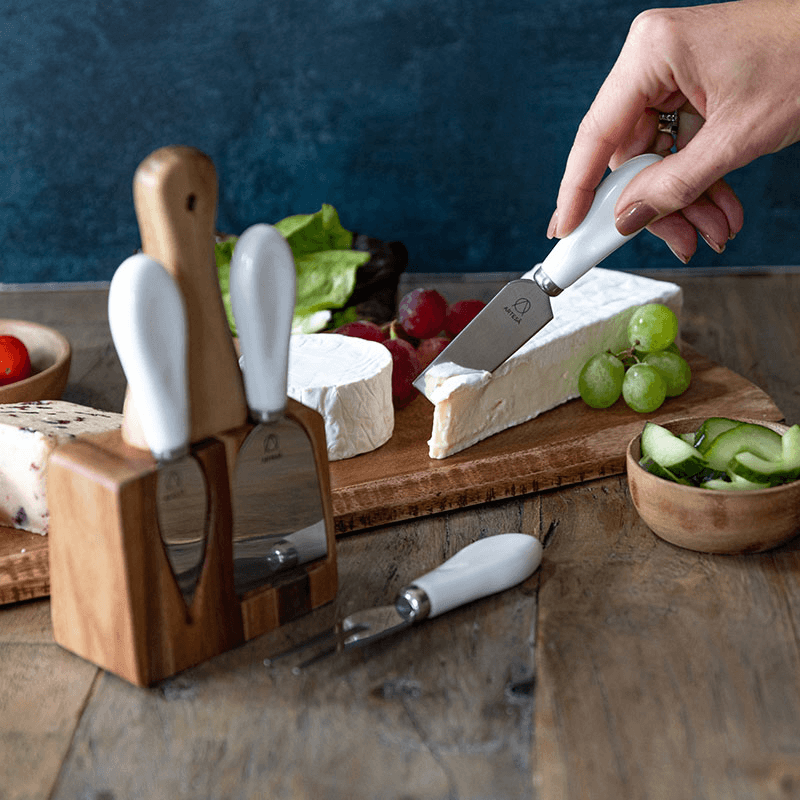 Cheese knife set, Wood/Stainless Steel
