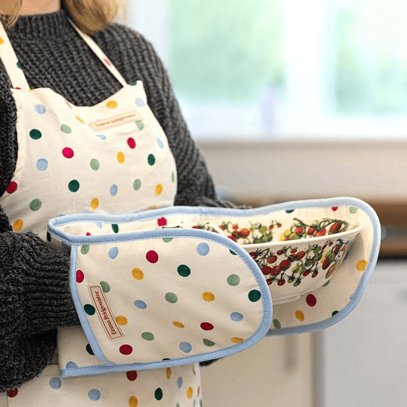 Polka Dot Double Oven Glove, 94cm x 20cm