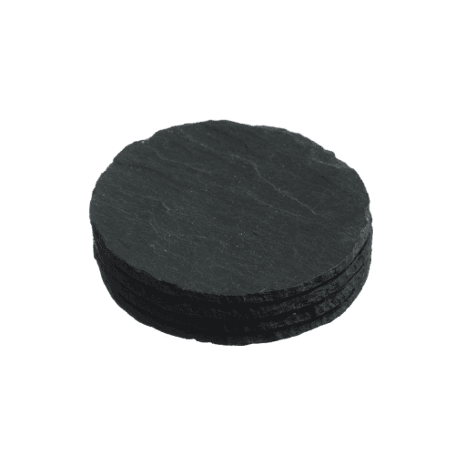 Image showing the Set of 4 round coasters, D11cm, Slate product.