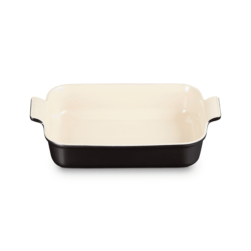 Stoneware Rectangular dish, 32 x 28cm - 3.85 litre, Satin Black