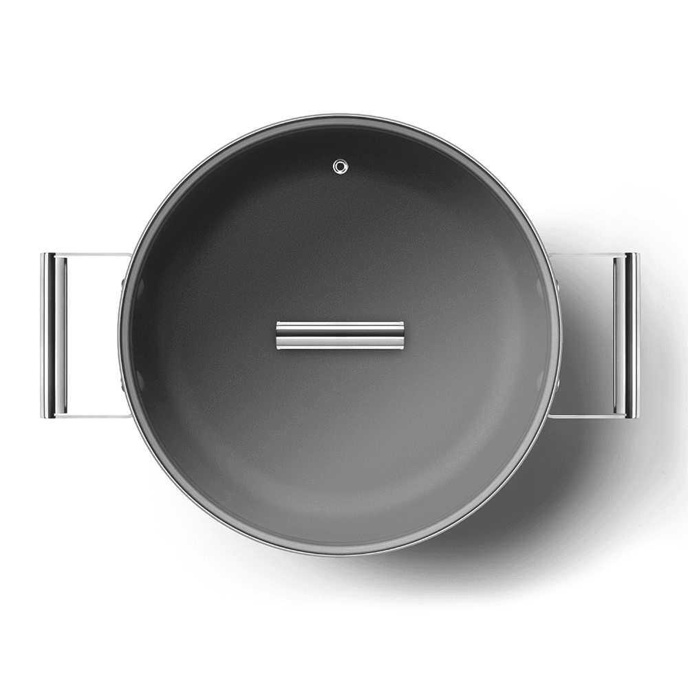 Deep Skillet Pan with Handles, 28cm, Cream