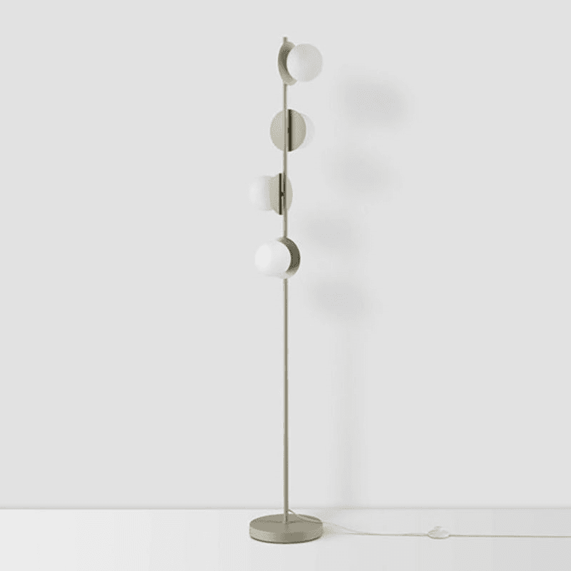 Disk Opal Floor Lamp, H167cm, Sand