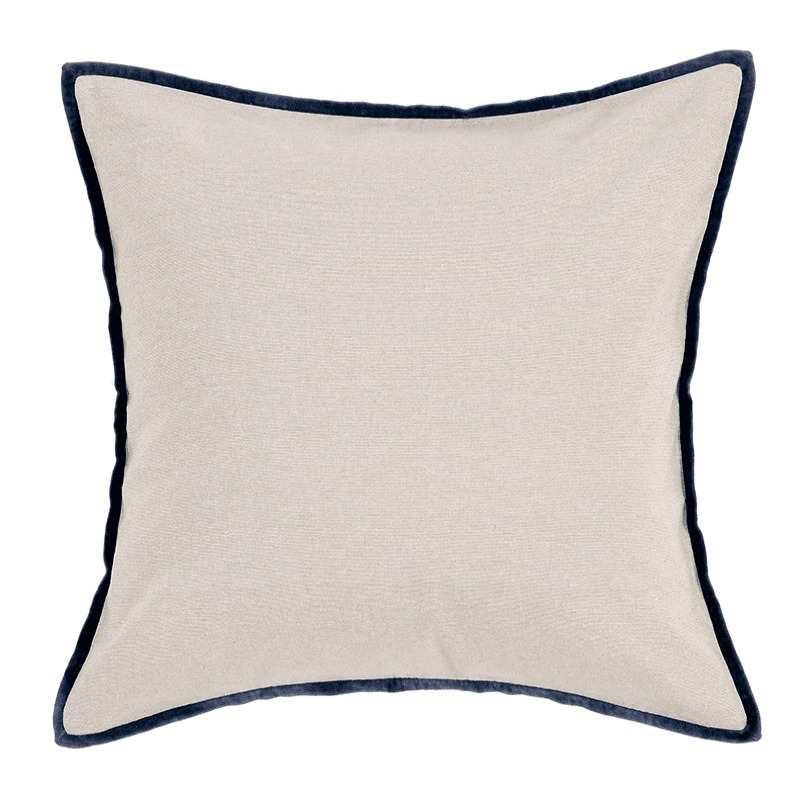 Jaipur Trim Cushion, 65 x 65cm, Ink