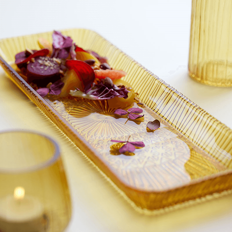 Kusintha Serving Dish, L38 x W14cm, Amber