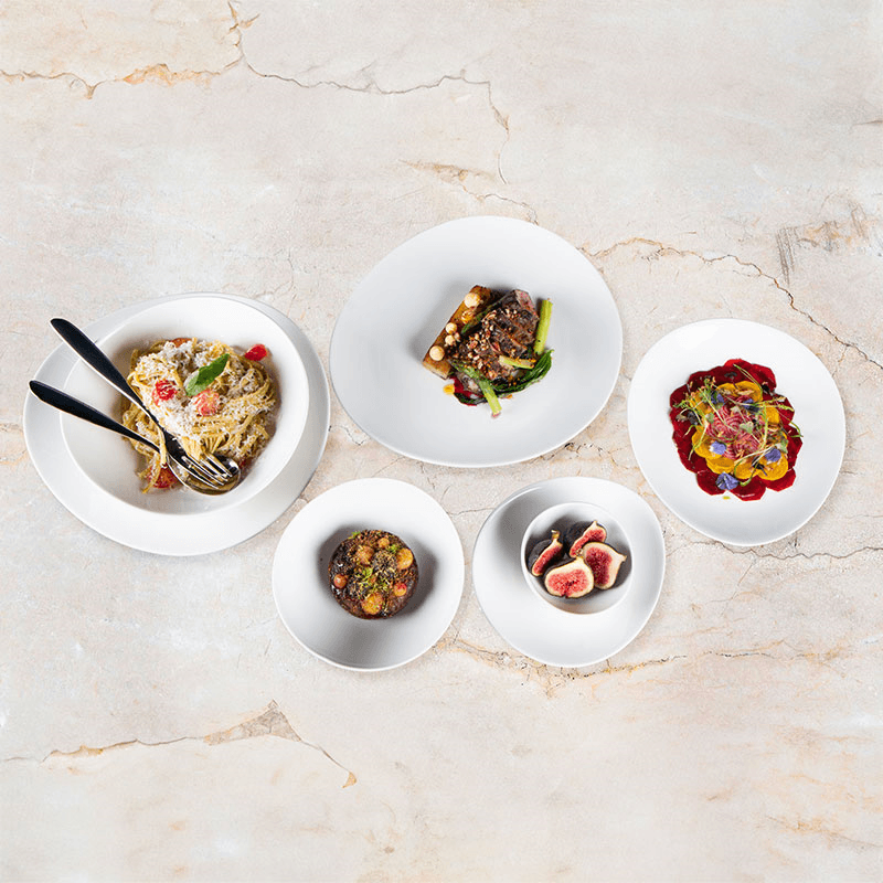 Orientix Set of 6 Dessert Plates, D21.5cm, White