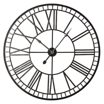 Image showing the Clock, Metal, Black/Gold, 70cm product.