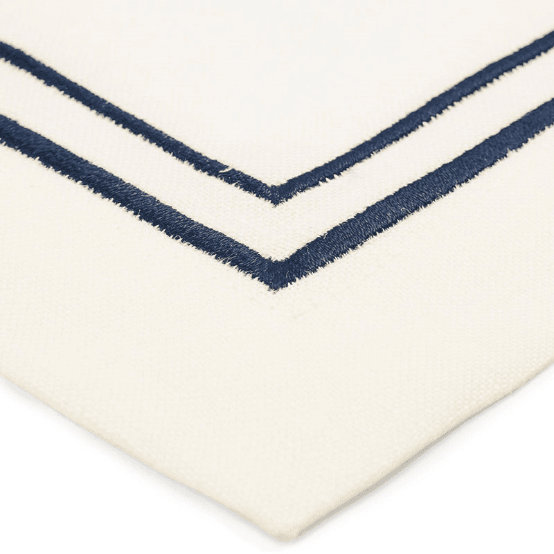 Sophie Classic Two Cord Napkin, 50cm, Midnight Blue