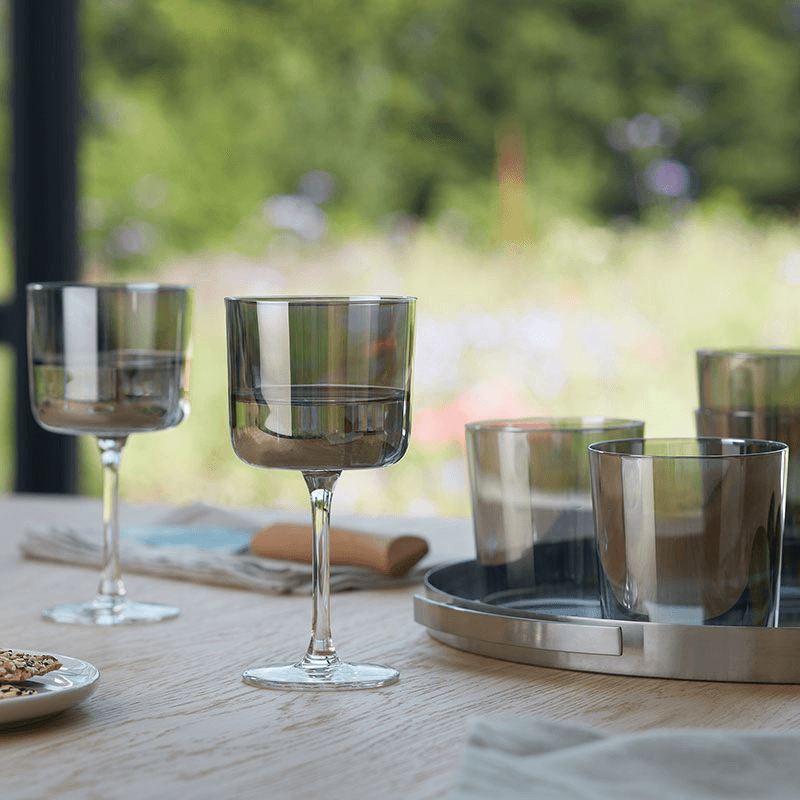 Lunar Set of 2 Wine Glasses, 250ml, Lunar Grey