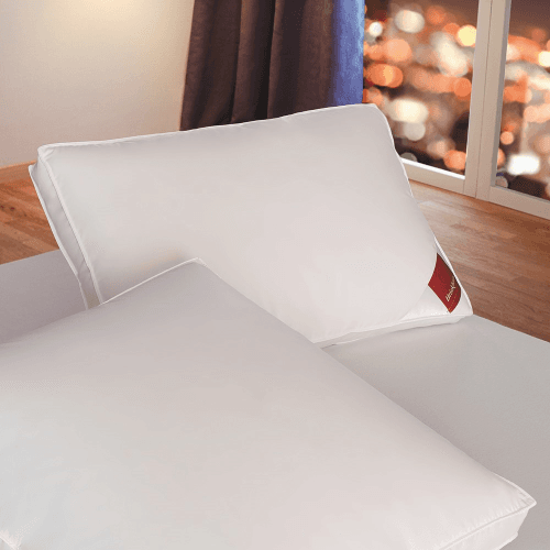 Image showing the Glamour King size medium comfort pillow, 50 x 90cm, White product.