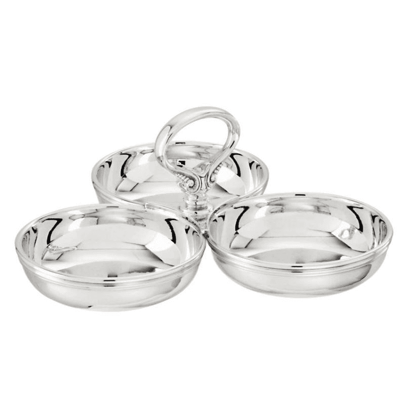 Contour Relish dish, 3 compartment, 30cl, silver plate