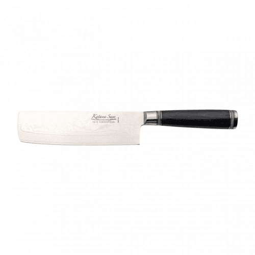 Image showing the Katana Saya Pakkawood Nakiri Knife, 18cm Damascus Blade product.