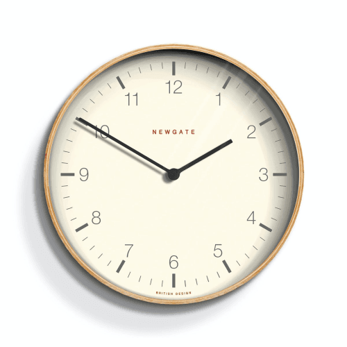 Image showing the Mr Clarke Wall clock, Dia28cm, Pale Wood Finish product.
