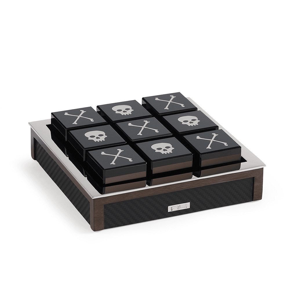 Sutton Tic tac toe set, 15 x 15cm, carbon fiber