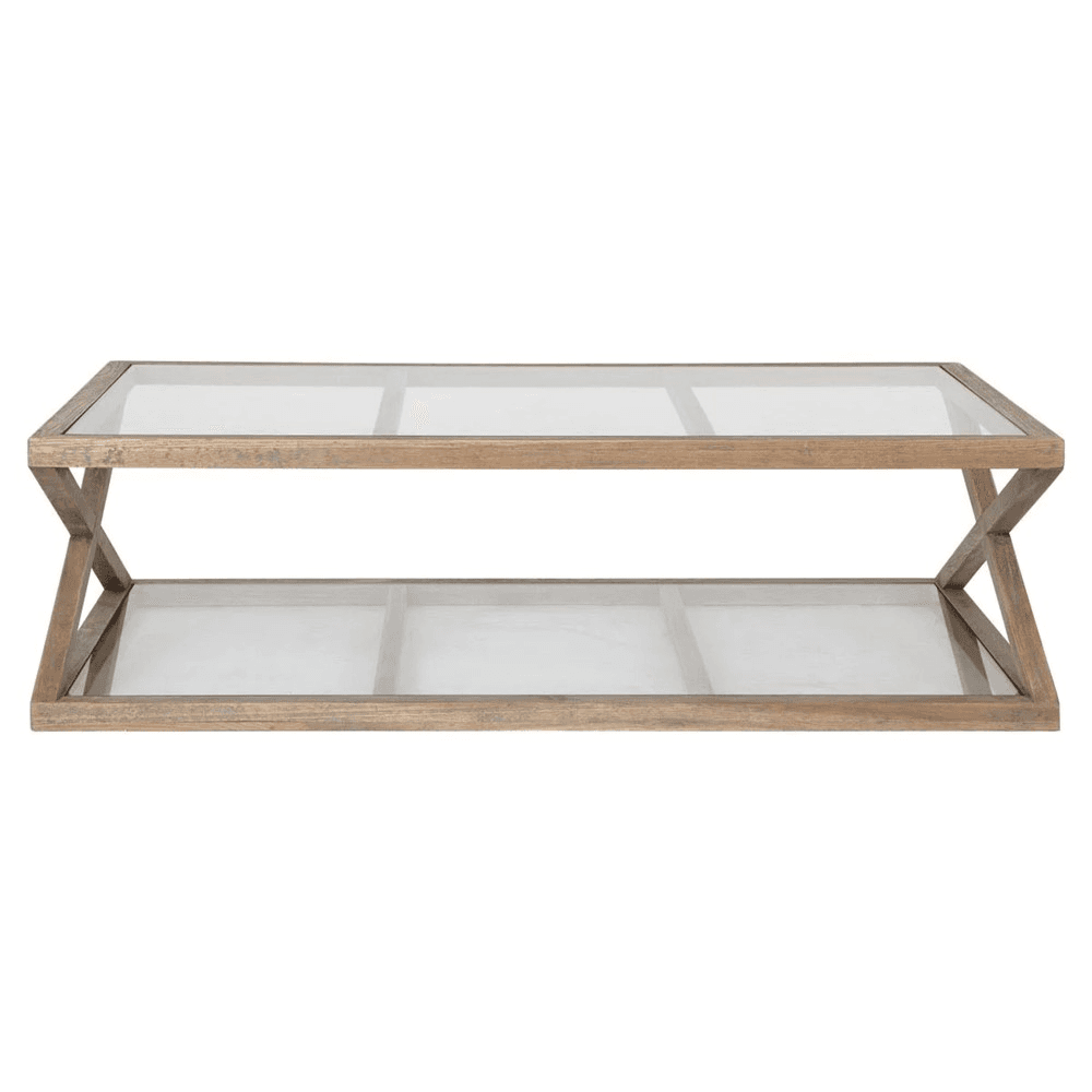 Marylebone Large coffee table, L160 x W140 x H40cm, Weathered Oak