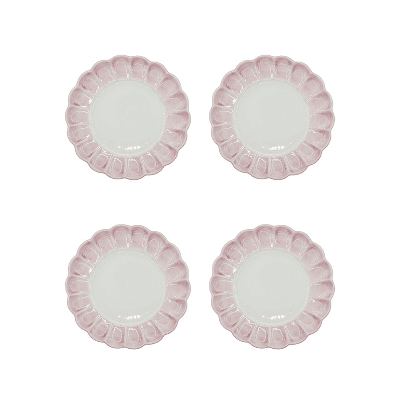 Lido Set of 4 Dinner Plates, D29cm, Pink