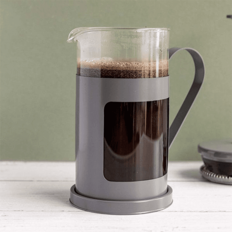 Monaco Stainless Steel Cafetière, 8 Cup, Grey