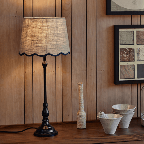 Image showing the Scallop Table Lamp, H56cm, Blue product.