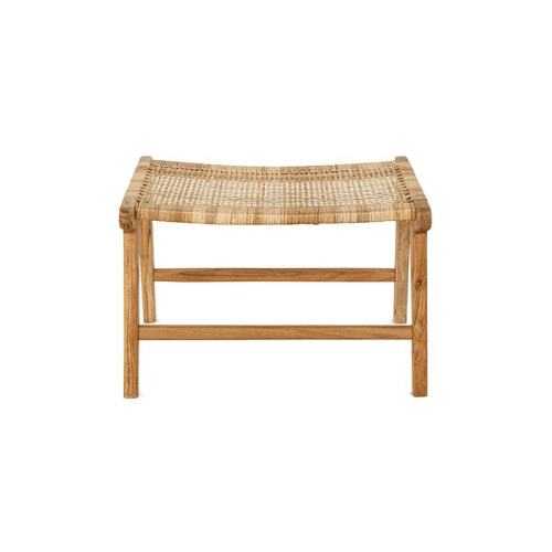 Image showing the Madrisana Acacia & Rattan  Footstool, Natural product.