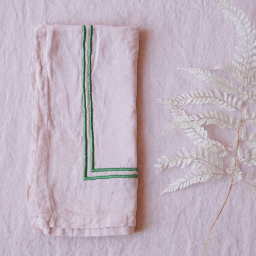 Image showing the Set of Four Linen Napkins, 50 x 50cm, Pink product.