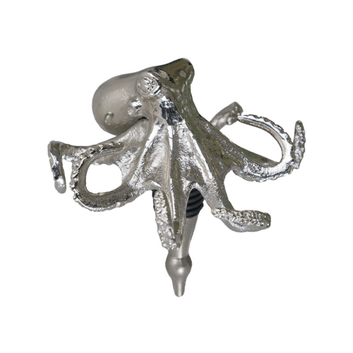 Image showing the Octopus Bottle Stopper, H10cm, Nickel product.