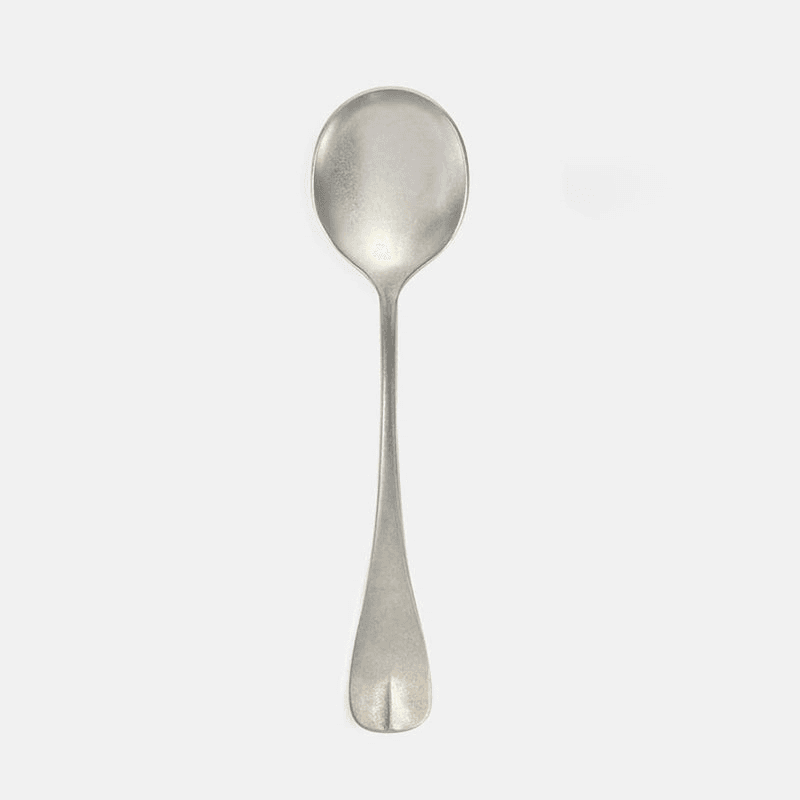 Stonewashed Soup Spoon, Stainless Steel