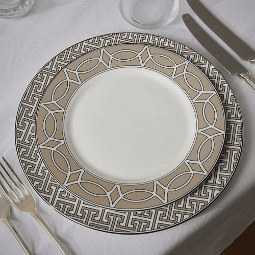 Image showing the Loop Set of 2 Dinner Plate, D26cm, Truffle product.