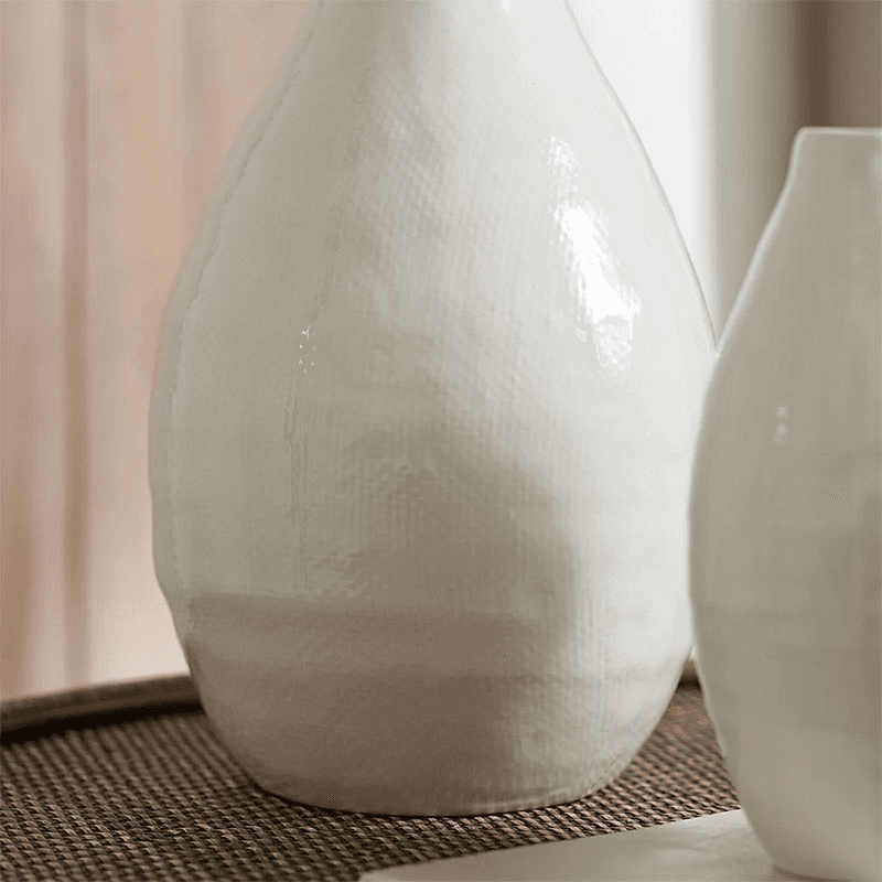 Marely Glazed Vase, H31cm, Natural