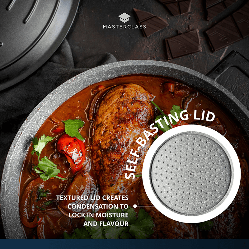 Cast Aluminium Casserole Dish, 2.5L, Black