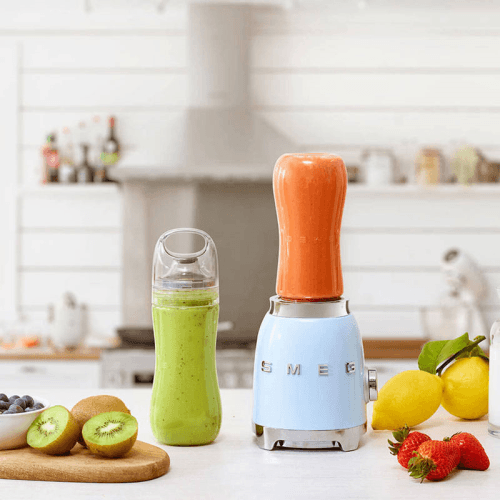 Image showing the 50's Style Mini Blender & Smoothie Maker, 600ml, Pastel Blue product.