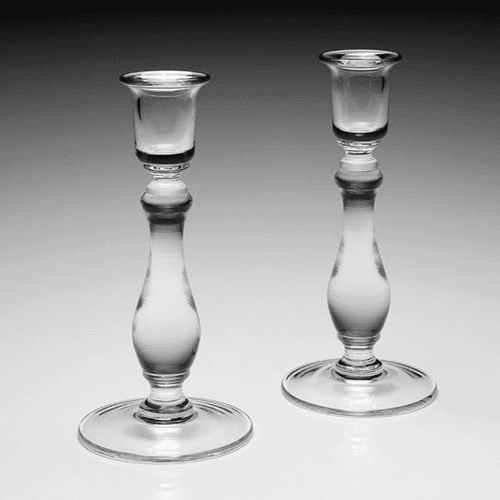 Meryl Pair of candlesticks, 20cm, Crystal
