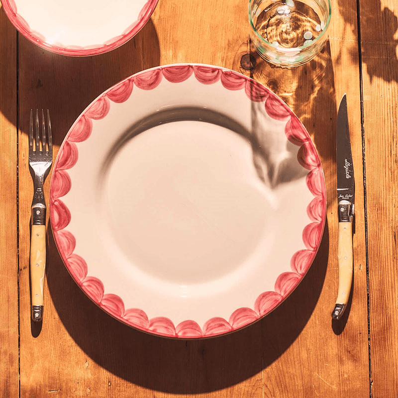 Scallop Set of 2  Dinner Plates, 28cm, Pink