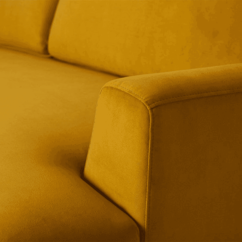 Model 05 3 Seater Velvet Sofa, Mustard