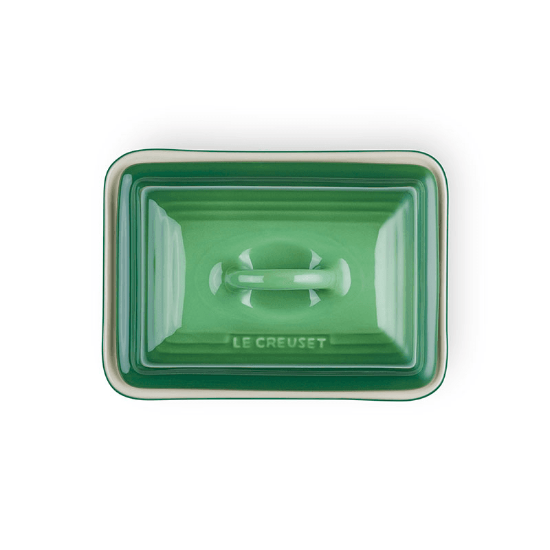 Stoneware Butter Dish, Bamboo Green