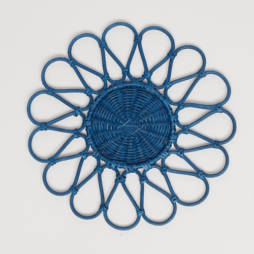 Image showing the Gaia Set of 4 Placemats, D33cm, Navy product.