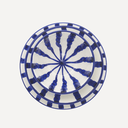 Image showing the Wave 3 Piece Dinner Set, Azure product.