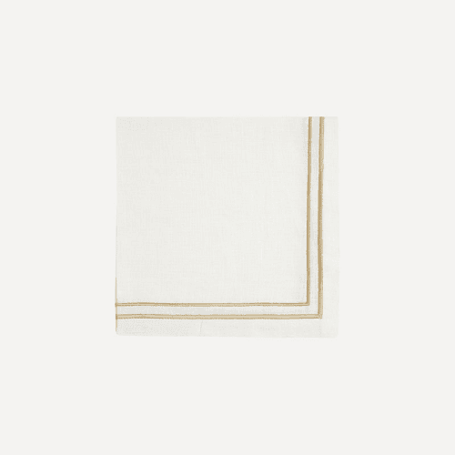 Image showing the Sophie Classic Two Cord Napkin, 50cm, Antique Gold product.
