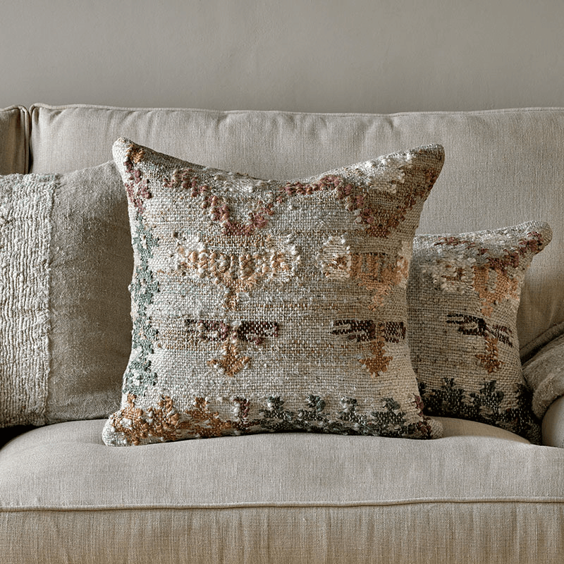 Dantri Cotton & Jute Cushion Cover, 50 x 50cm, Soft Grey