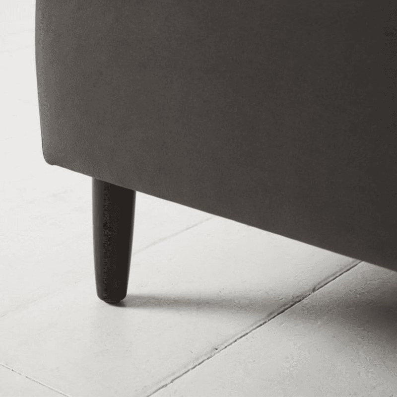 Model 05 3 Seater Velvet Sofa, Charcoal