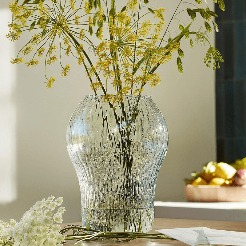 Canopy Seed Vase, H27cm, Clear Recycled Glass