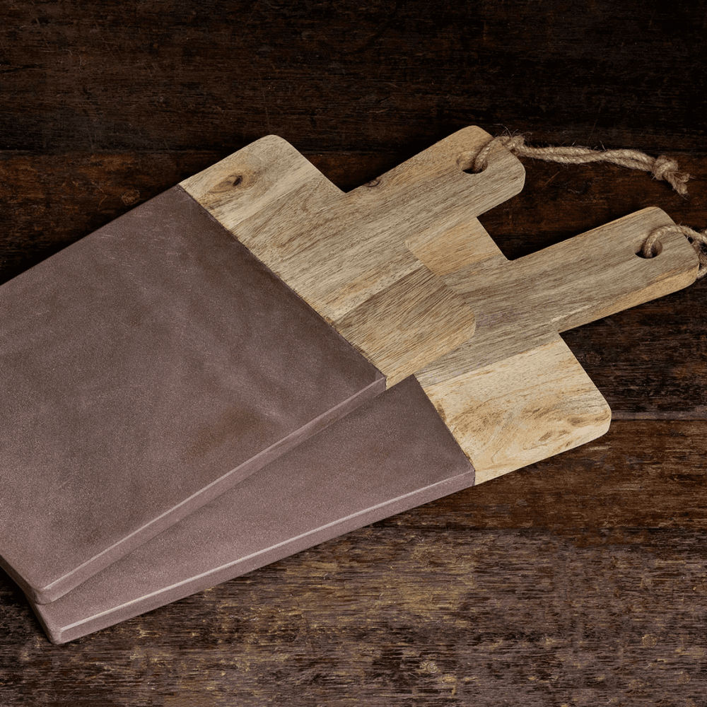 Cassia Mango Wood & Stone Board, 43cm, Natural