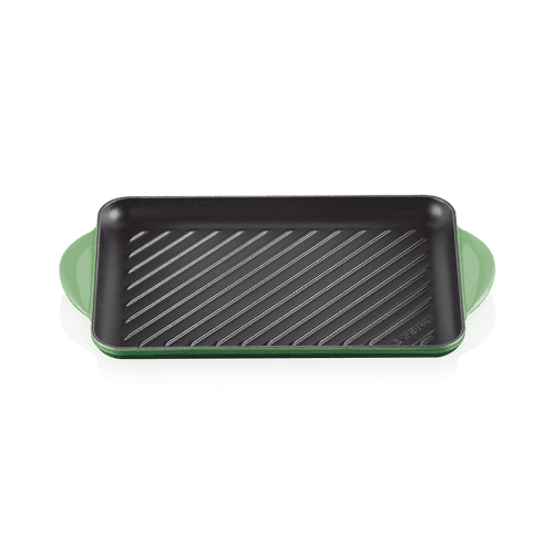 Image showing the Signature Cast Iron Rectangular Grill, 32cm, Bamboo product.