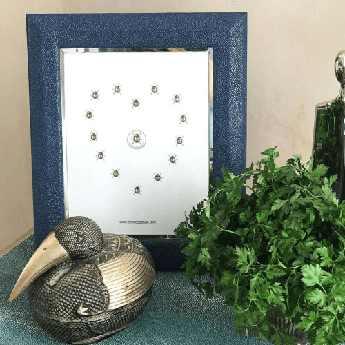 Image showing the Bella Photo  Frame, 10 x 8", Nile Blue Shagreen product.