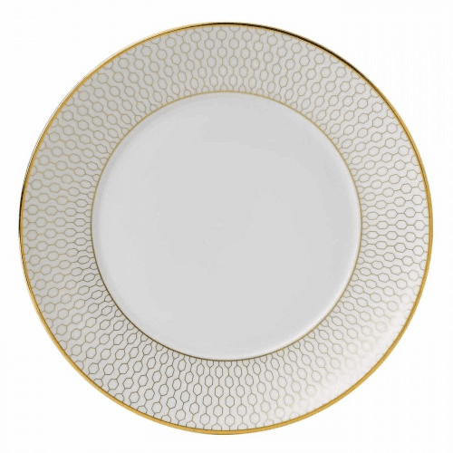 Image showing the Gio Gold Side Plate, D17cm, Gold/White product.