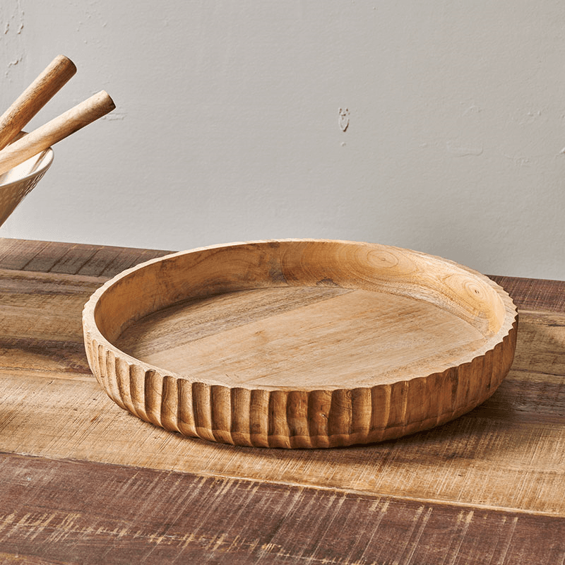 Gavivi Mango Wood Bowl, D35cm, Natural